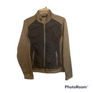 North End Ladies Performance Fleece jacket size is XL gray & navy